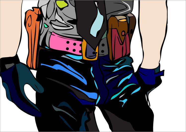 pop-art-style-colourful-print-of-a-man-wearing-a-holster