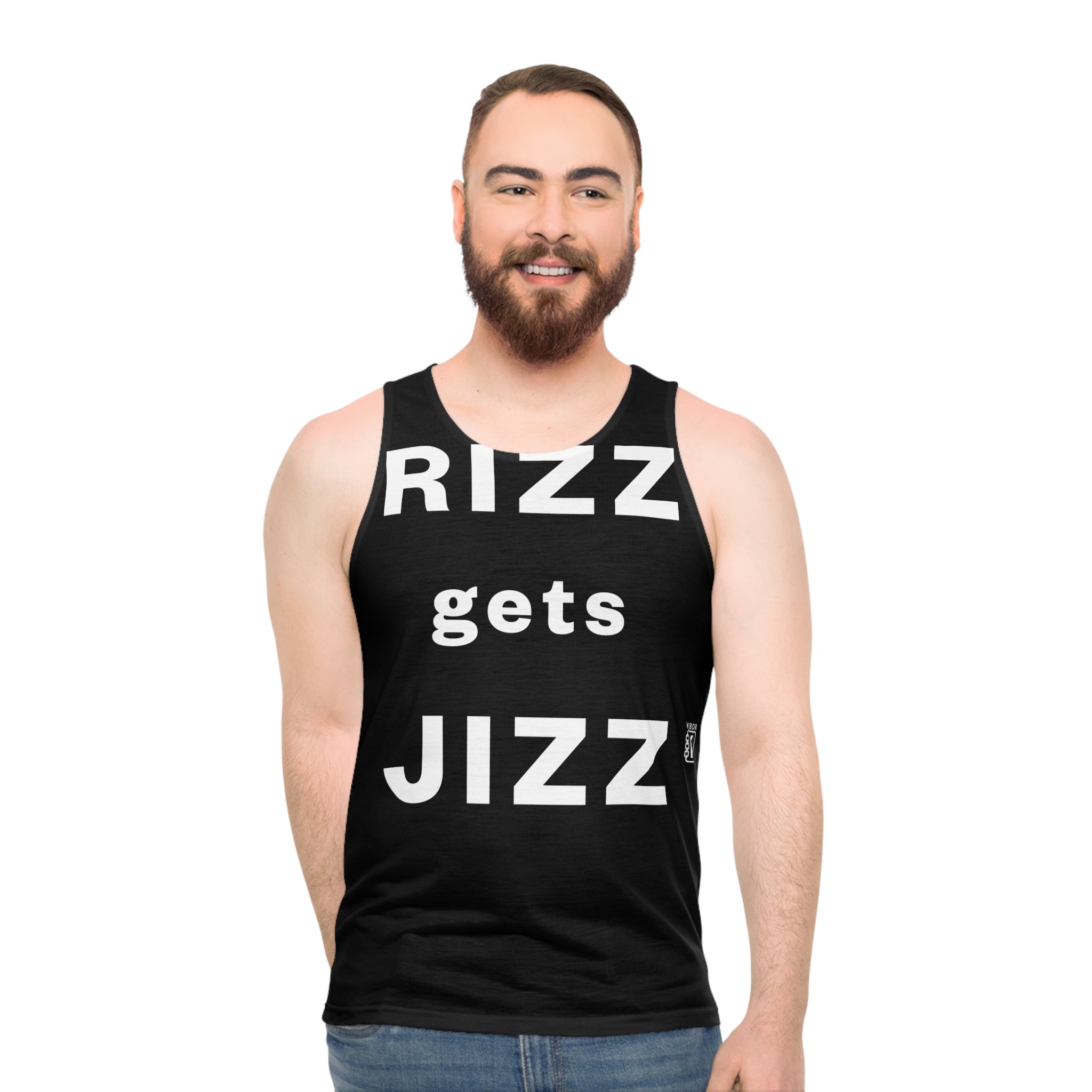 Tank Top - With 'Rizz Gets Jizz' Slogan