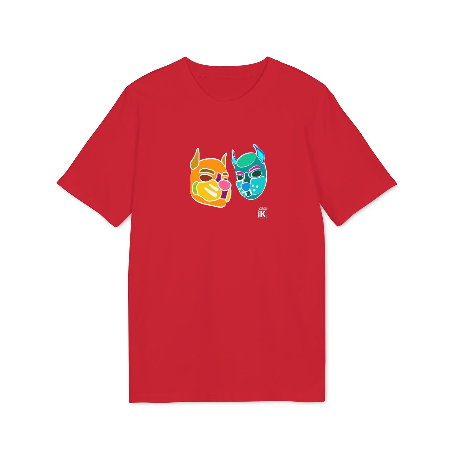 Pup Mask Orange and Blue T-shirt