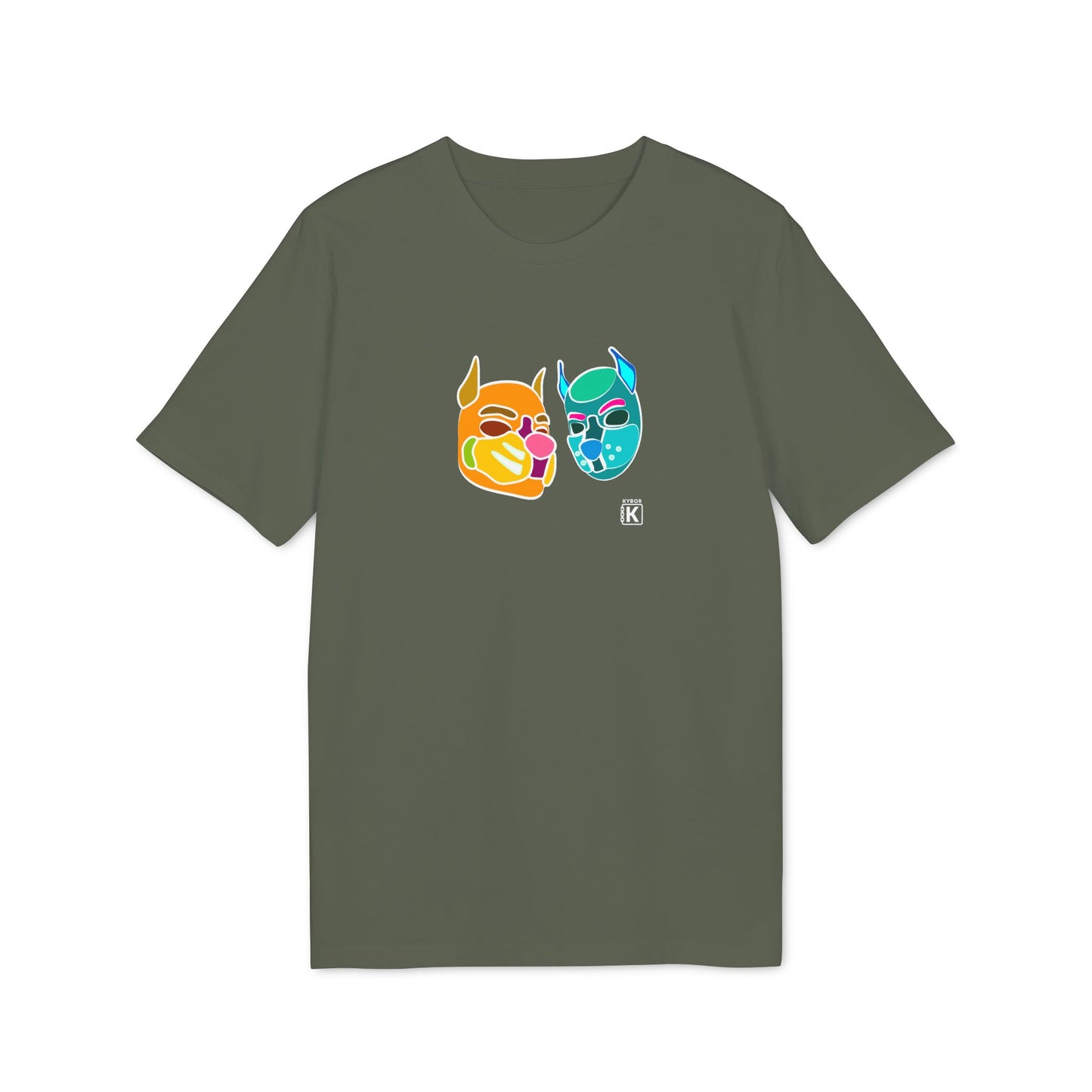 Pup Mask Orange and Blue T-shirt