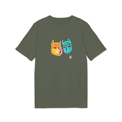 Pup Mask Orange and Blue T-shirt