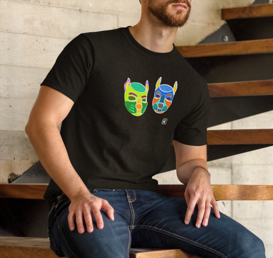 Pup Mask Green and Blue T-shirt